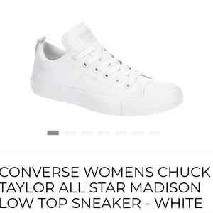 CONVERSE WOMENS CHUCK TAYLOR ALL STAR MADISON LOW TOP SNEAKER - WHITE